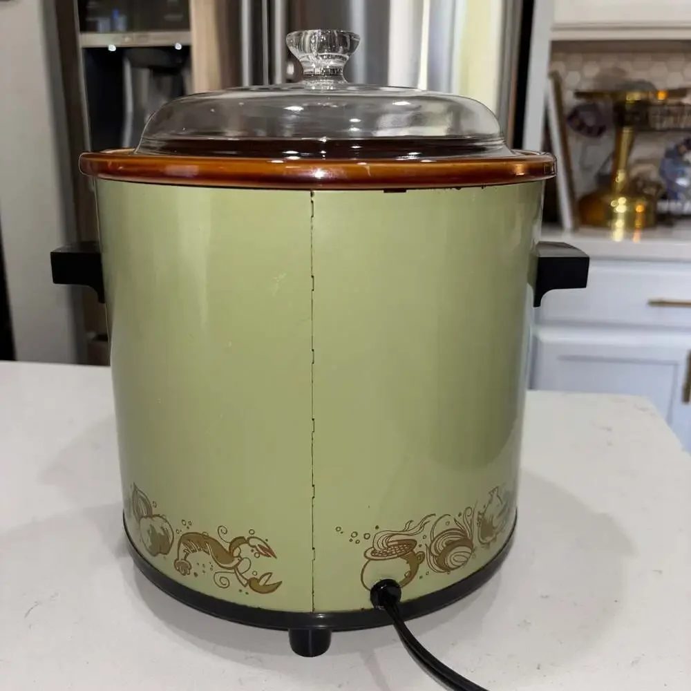 Vintage Rival Crock-Pot 3.5 Quart Slow Cooker Model 3100/2 Avocado Green